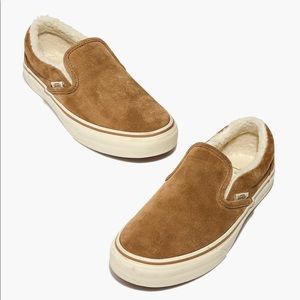 Madewell x Vans Suede Sherpa Slip-on Sneakers